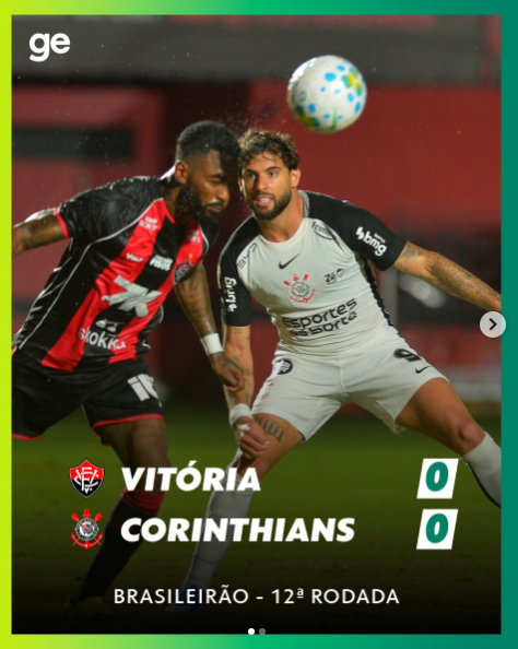 VITÓRIA EMPATOU COM O CORINTHIANS E COMPLETOU CINCO JOGOS DE INVENCIBILIDADE